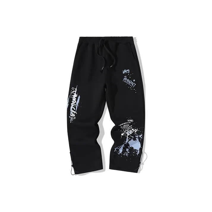 LAMLICKA Черные Унисекс Повседневные Брюки