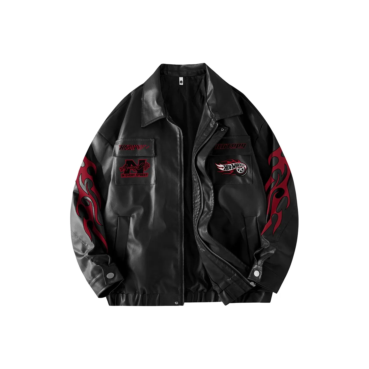 Qnxeey Унисекс Кожаные Куртки