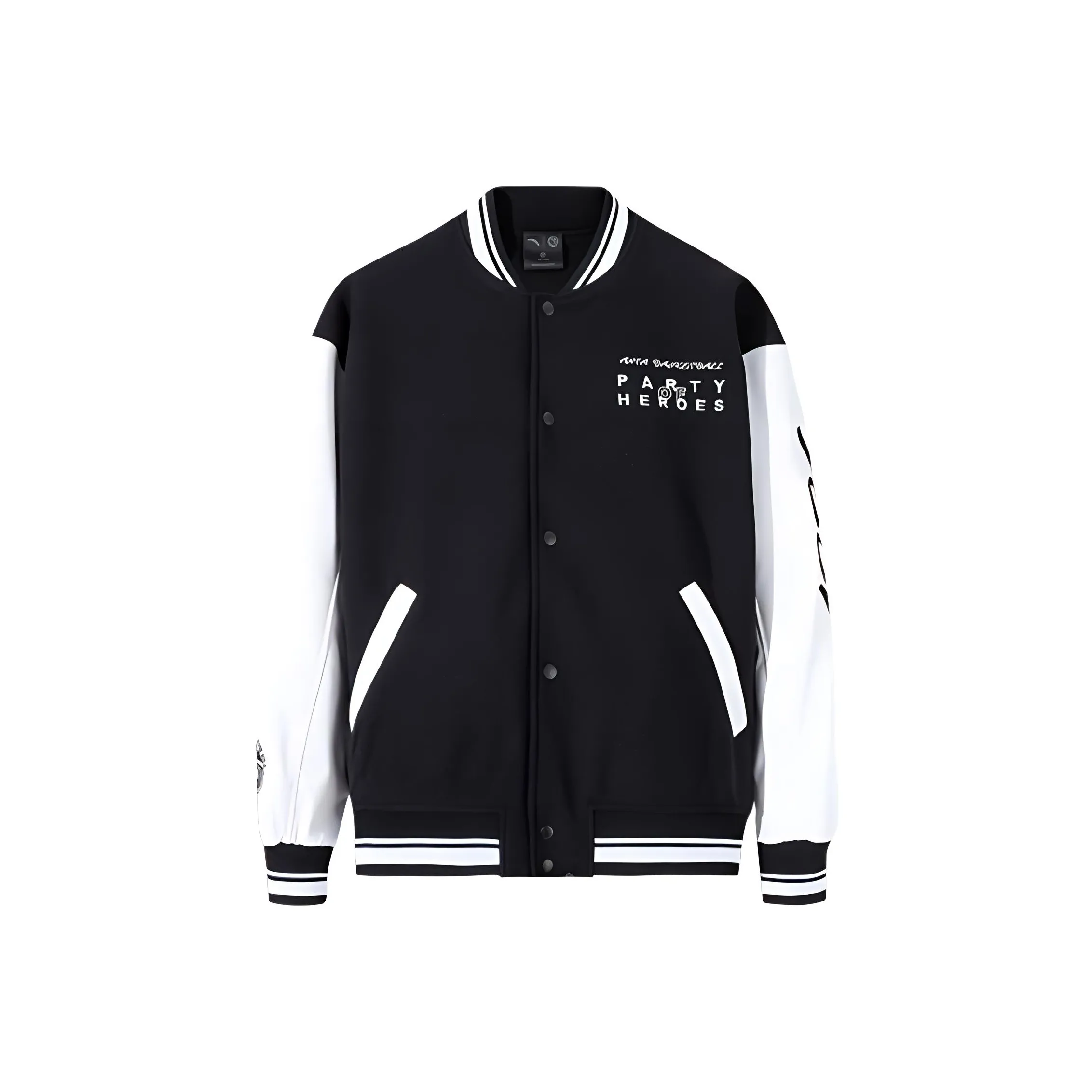 ANTA Basketball Collection Бейсбольная куртка Мужская Основной черный Чисто белый