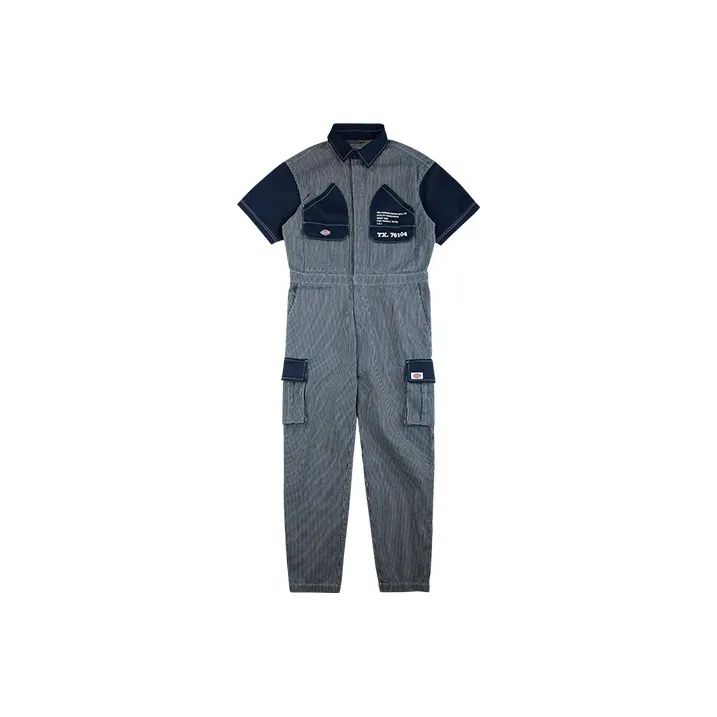 Dickies Jumpsuit Men's Blue White Vertical Stripes
