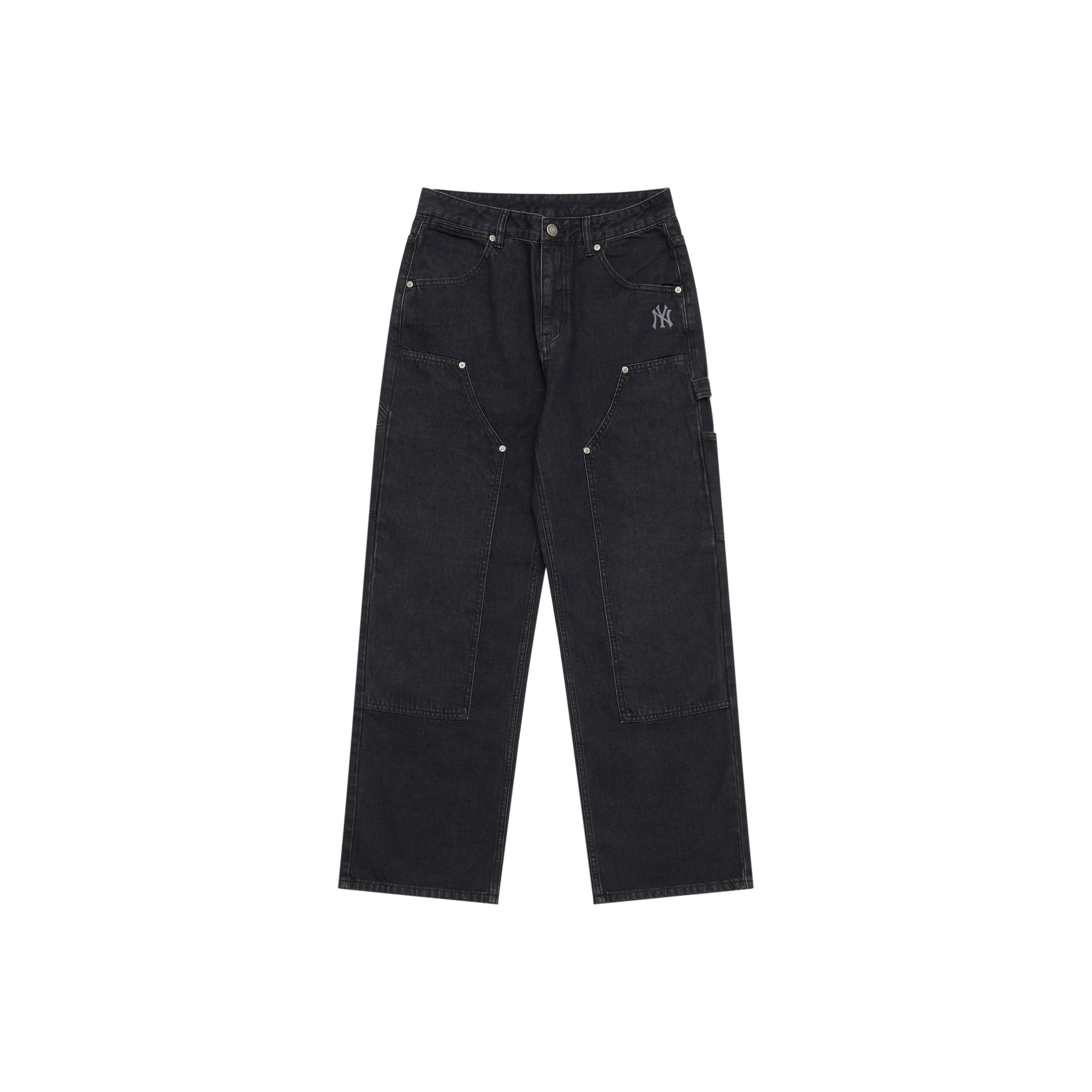 Mlb Base Logo New York Yankees Basic Collection SS25 Джинсы Мужской Черный