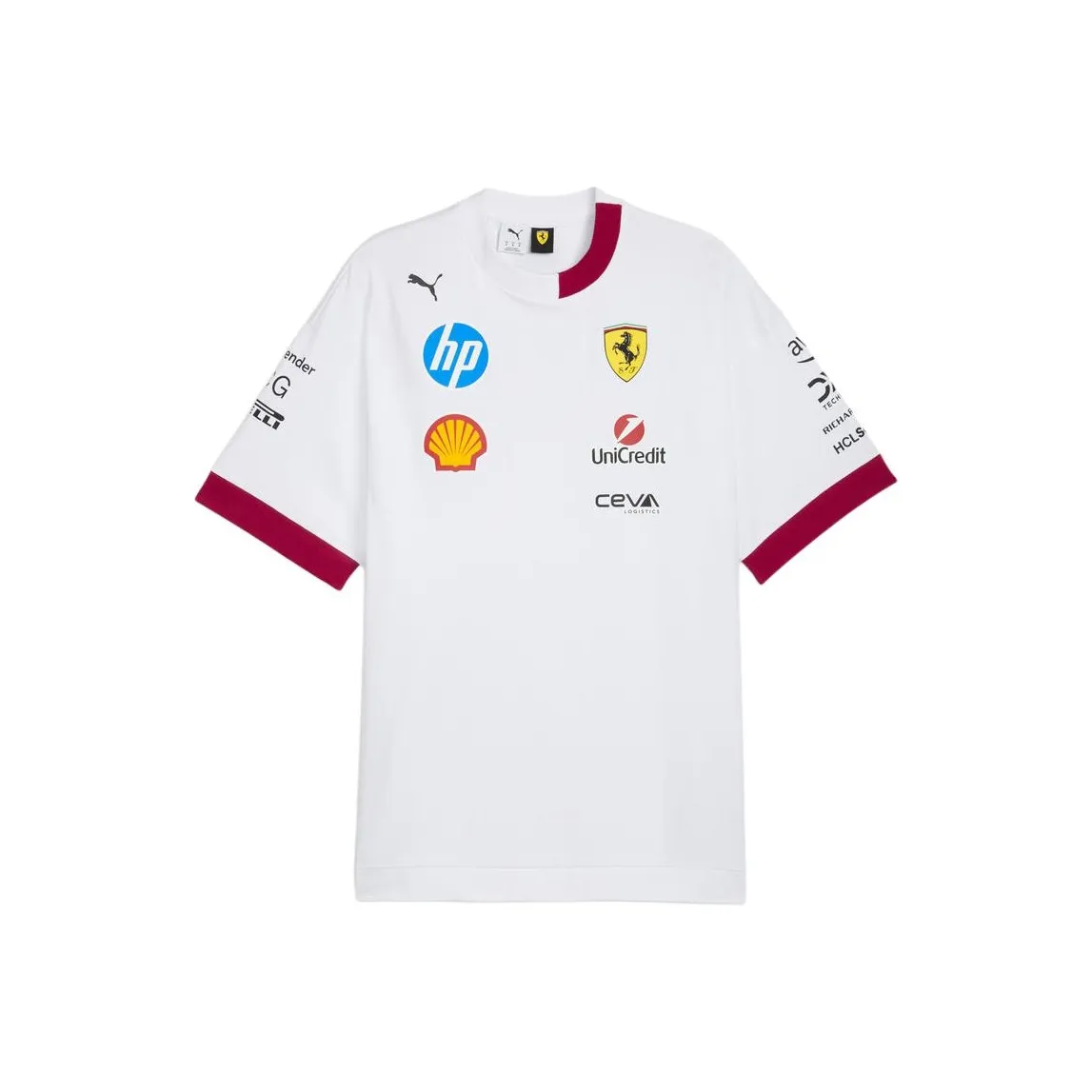 PUMA x FERRARI SCUDERIA T Рубашка Мужская Белая