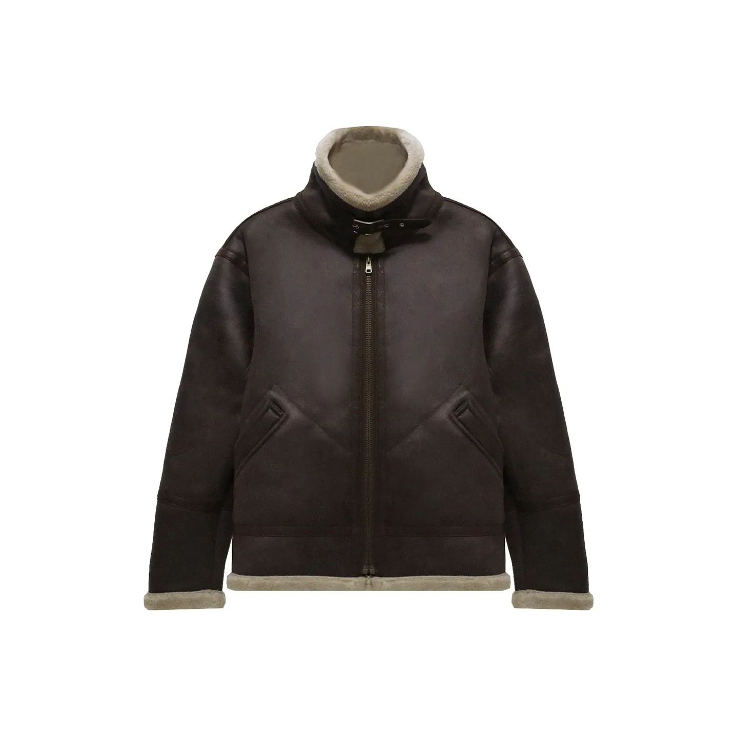 WILD LEADER Кожа Куртка Унисекс Кофе