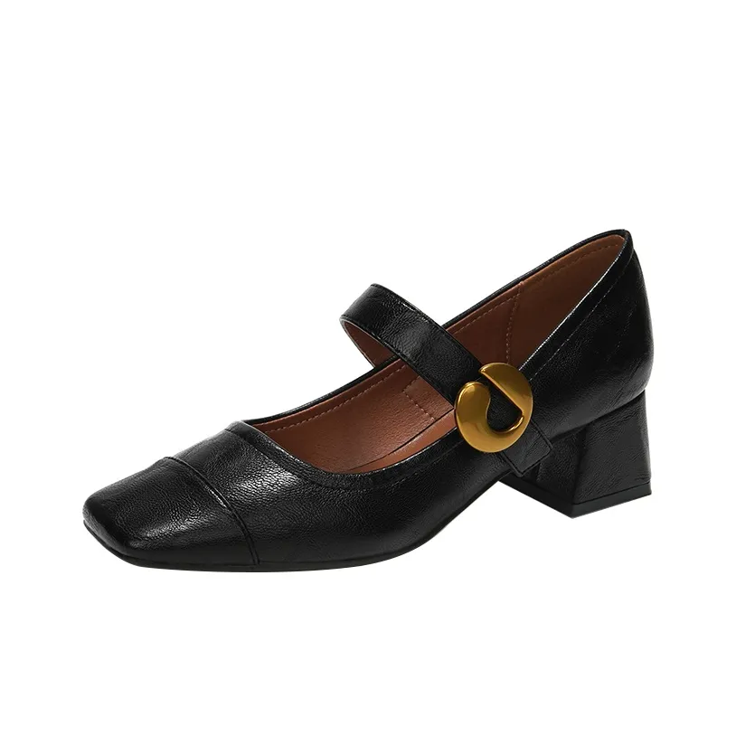 Beijiani Грубый каблук Мэри Джейн туфли 4,5 см женские