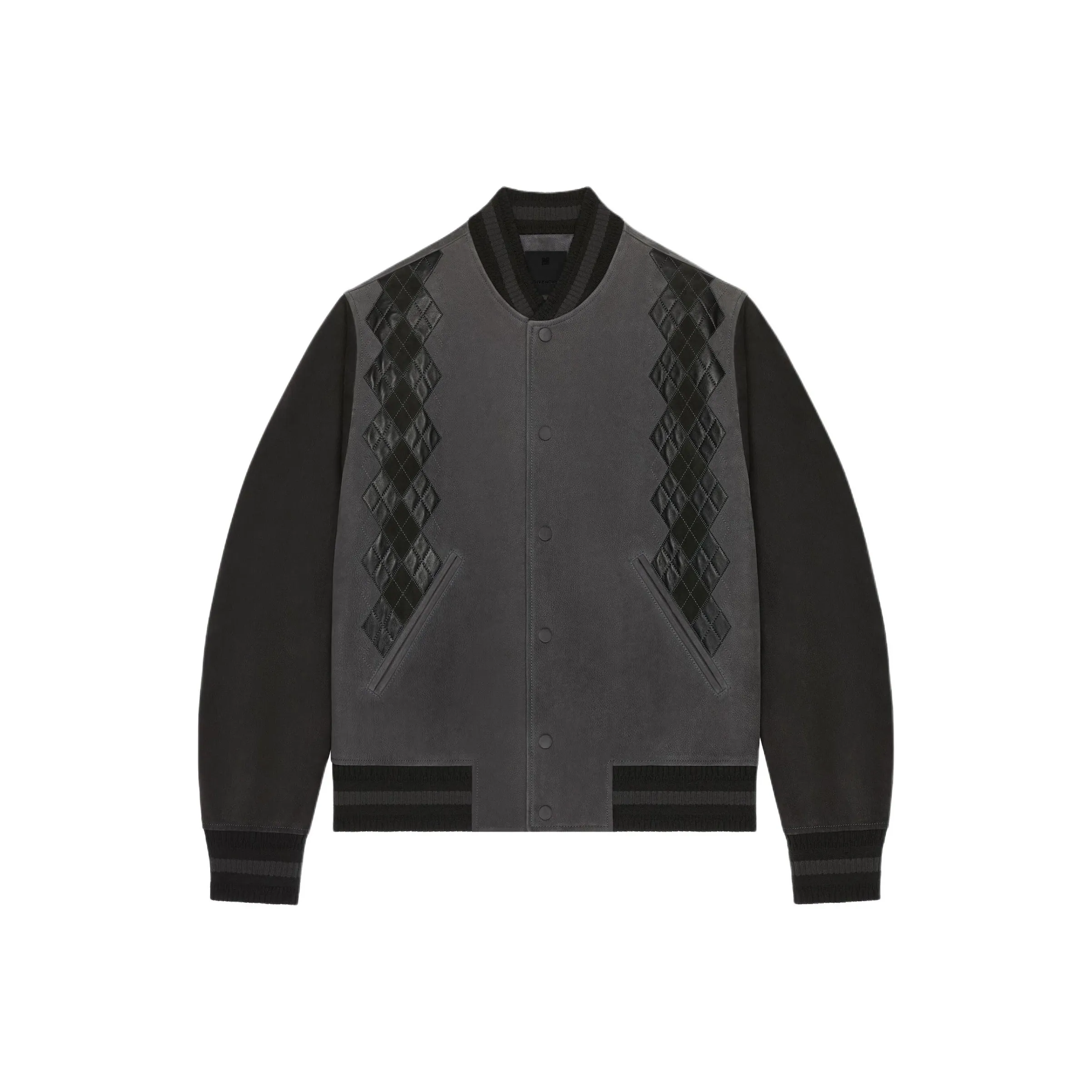 GIVENCHY FW24 Leather Jacket Men's Gray