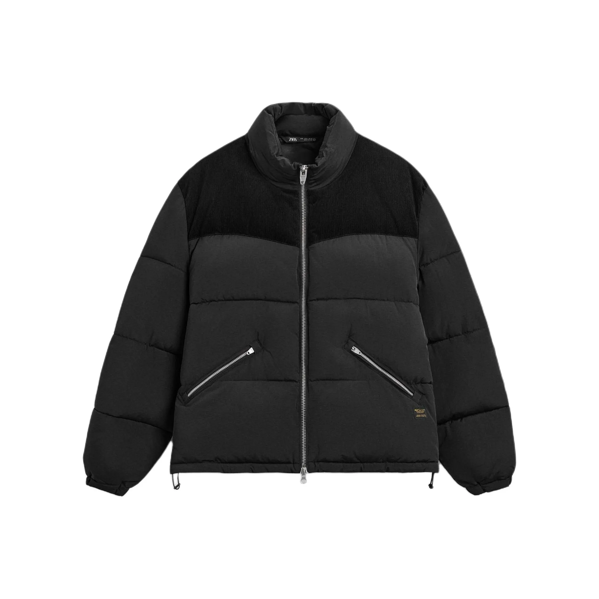 ZARA Черный мужской пуховик