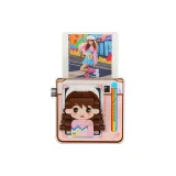둥근 얼굴 + Polaroid 핑크