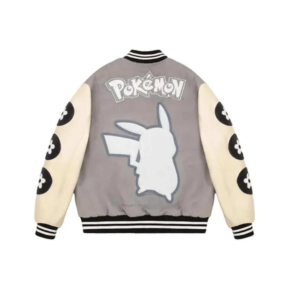 Pokemon X Vandy The Pink Pokémon Collaboration Baseball Jerseys Unisex Gray