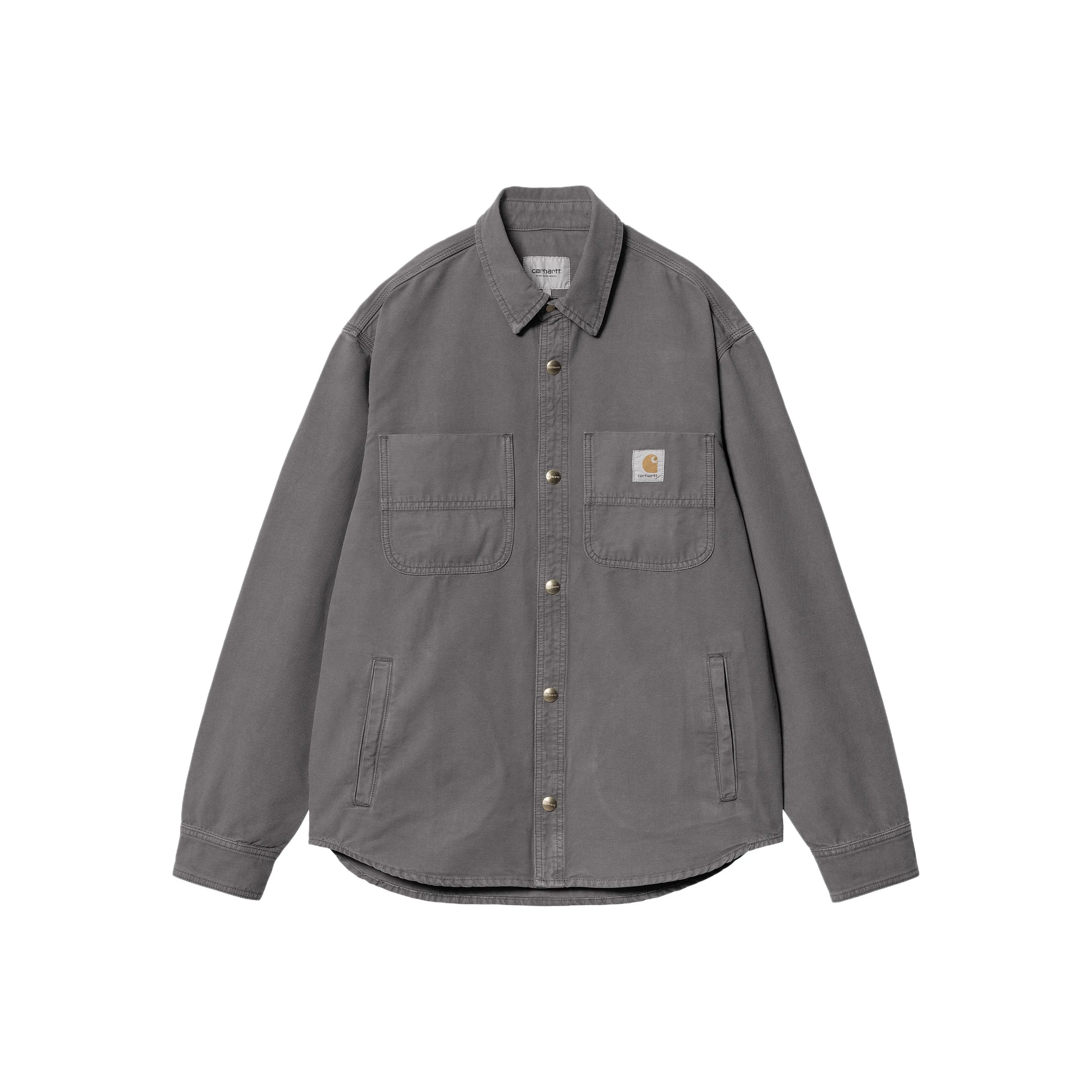 Carhartt WIP FW24 Conro Рубашка Jac Куртка Унисекс Графитовый Серый