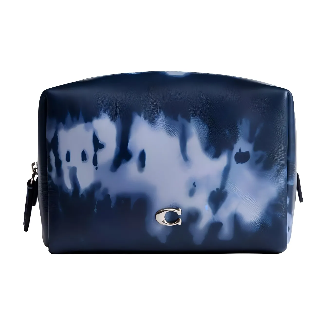 COACH Leather Makeup Bag Trumpets Women's Midnight Marine Blue