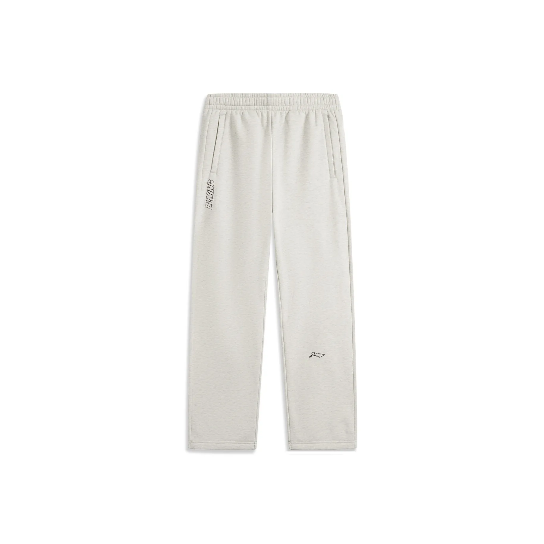 LiNing Sports Life Collection Knitted Sports Pants Men's Heather Gray Tile Gray