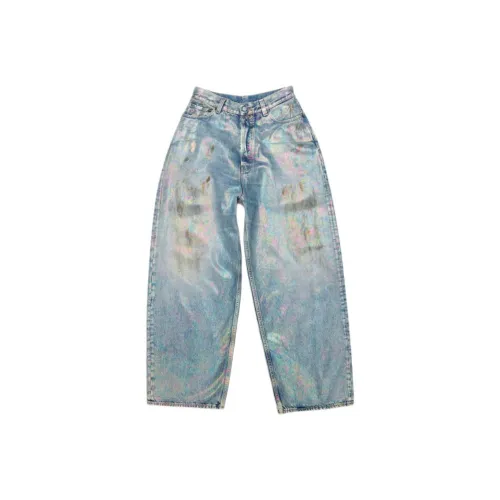 ACNE STUDIOS SS25 Средне-голубой Унисекс Джинсы