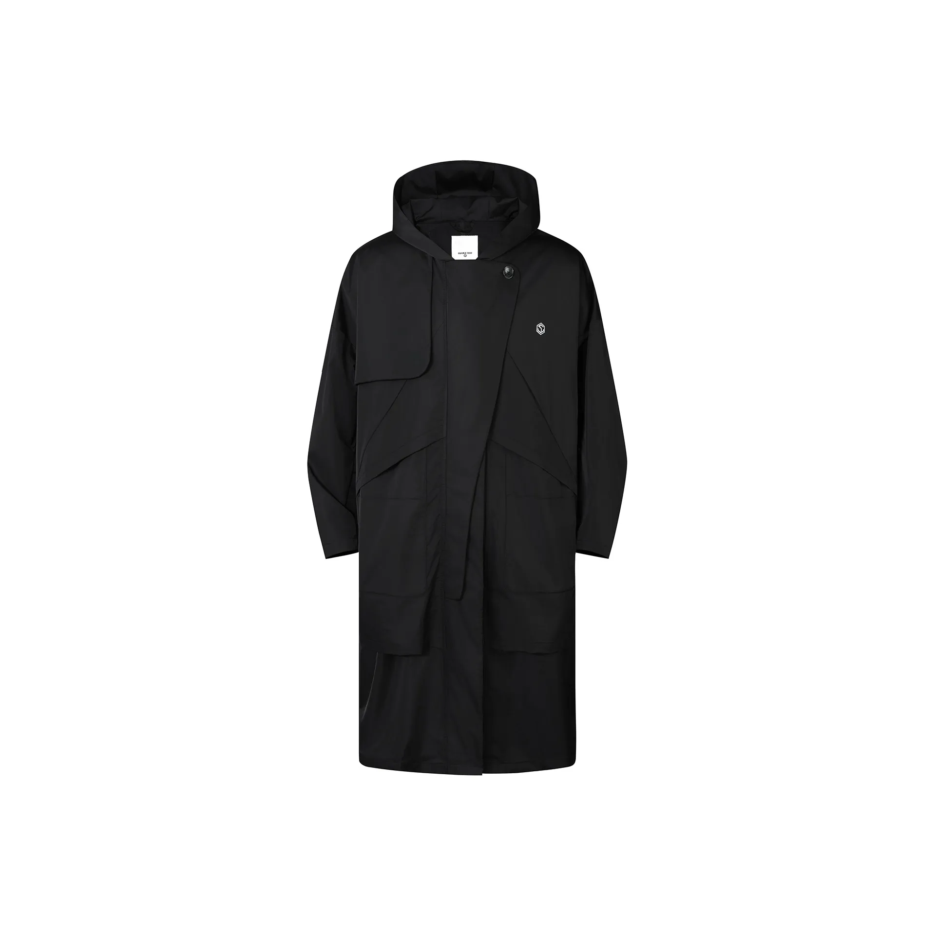 GUUKA TECH Trench Coat Unisex Black