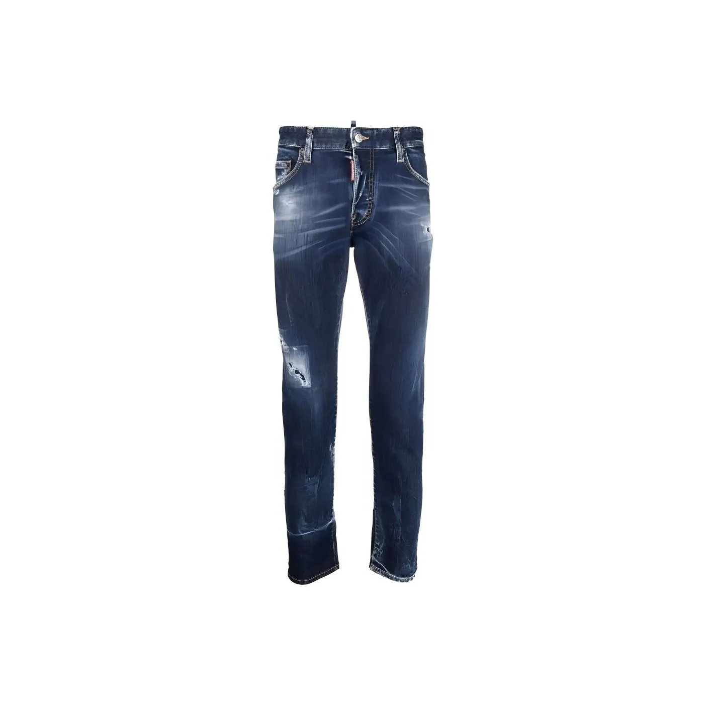 Dsquared2 Mid Rise Distressed Slim Cut Jeans