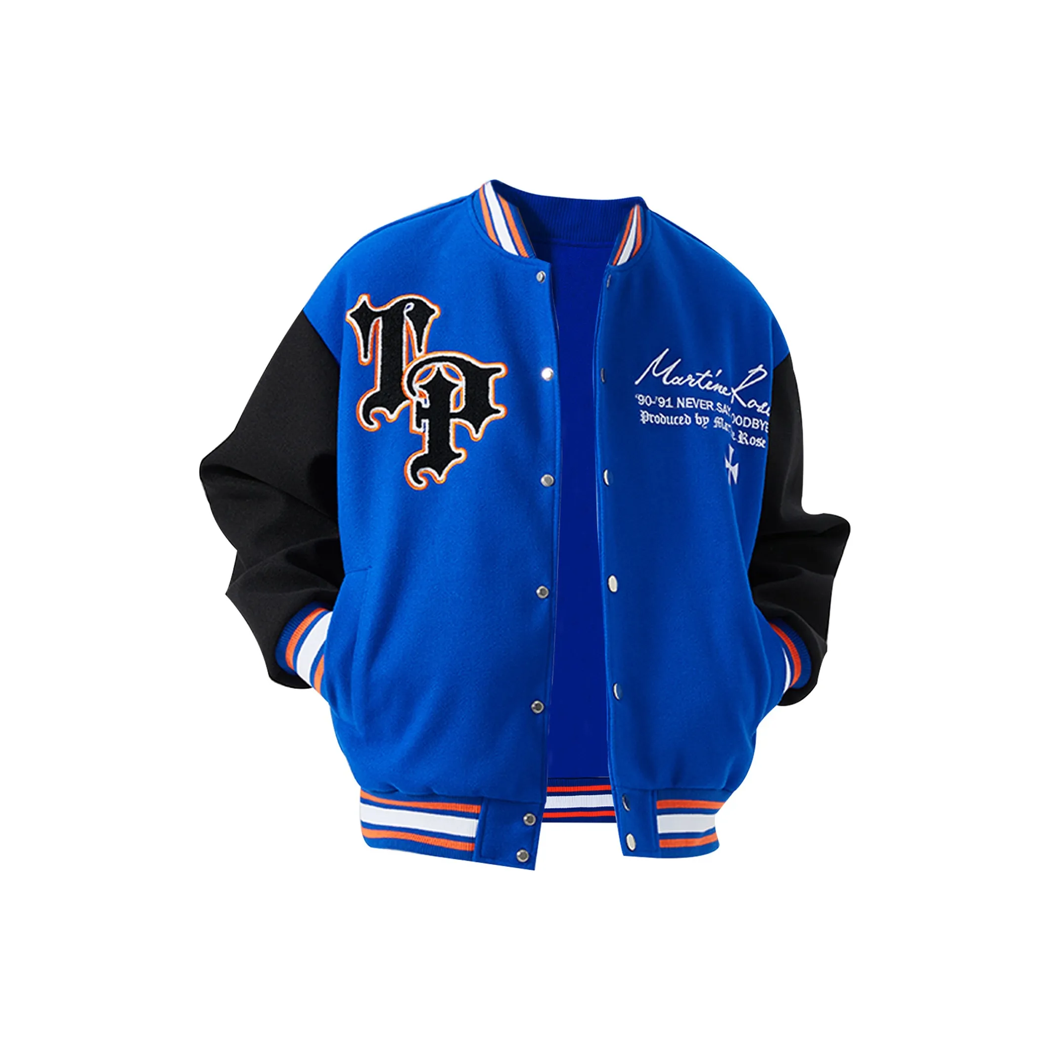 RAP PANDA Baseball Jacket Unisex Blue