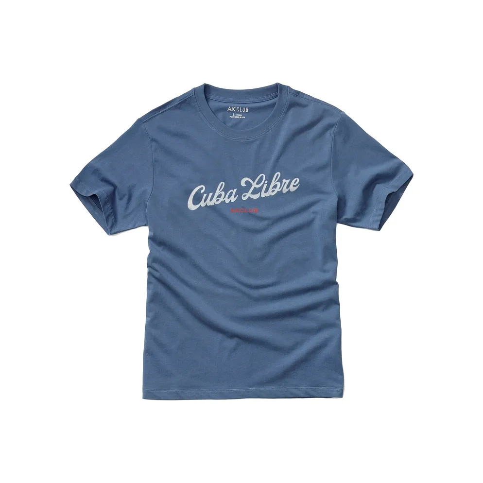 AKCLUB Free Cuba series T-Shirt Мужская Морской Синий