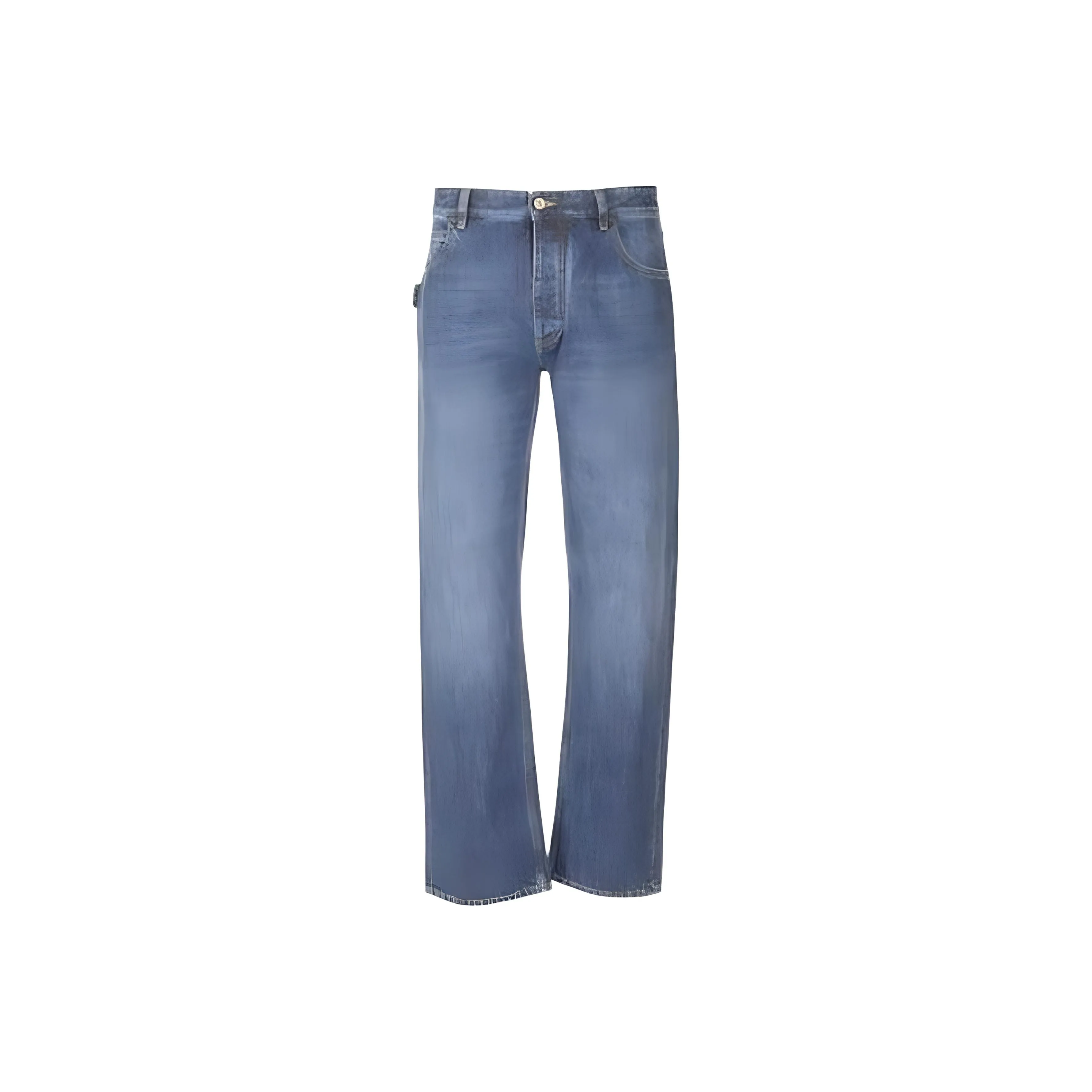 Bottega Veneta Logo Patch Straight Leg Jeans
