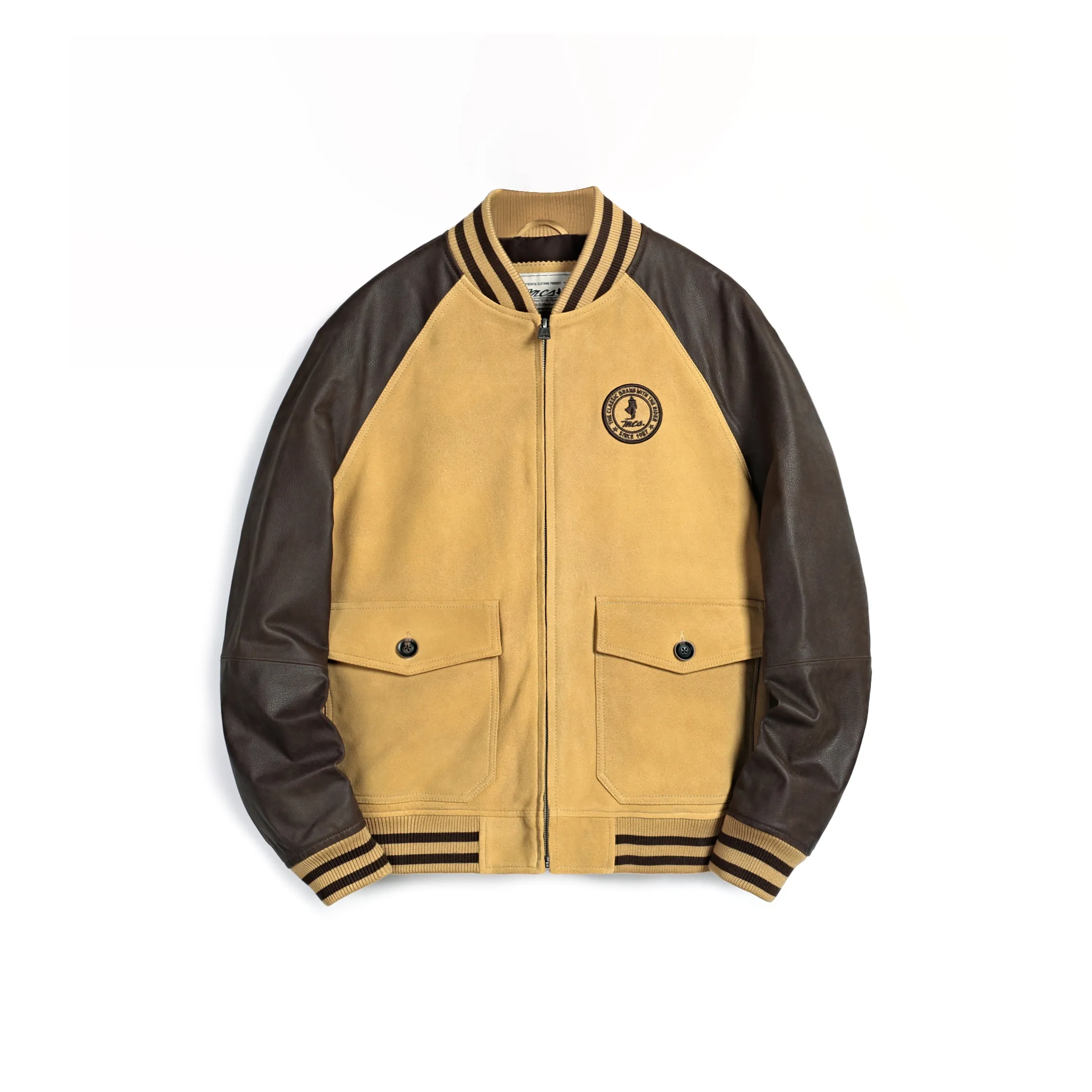 MCS Leather Jacket Men's Yellow