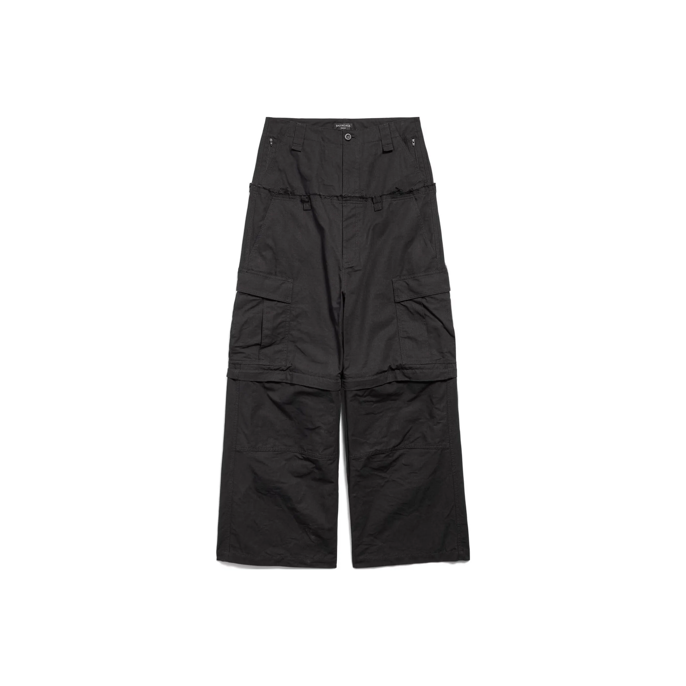 Balenciaga Cut Up Cargo Pants In Black Cargo Pants Unisex Black