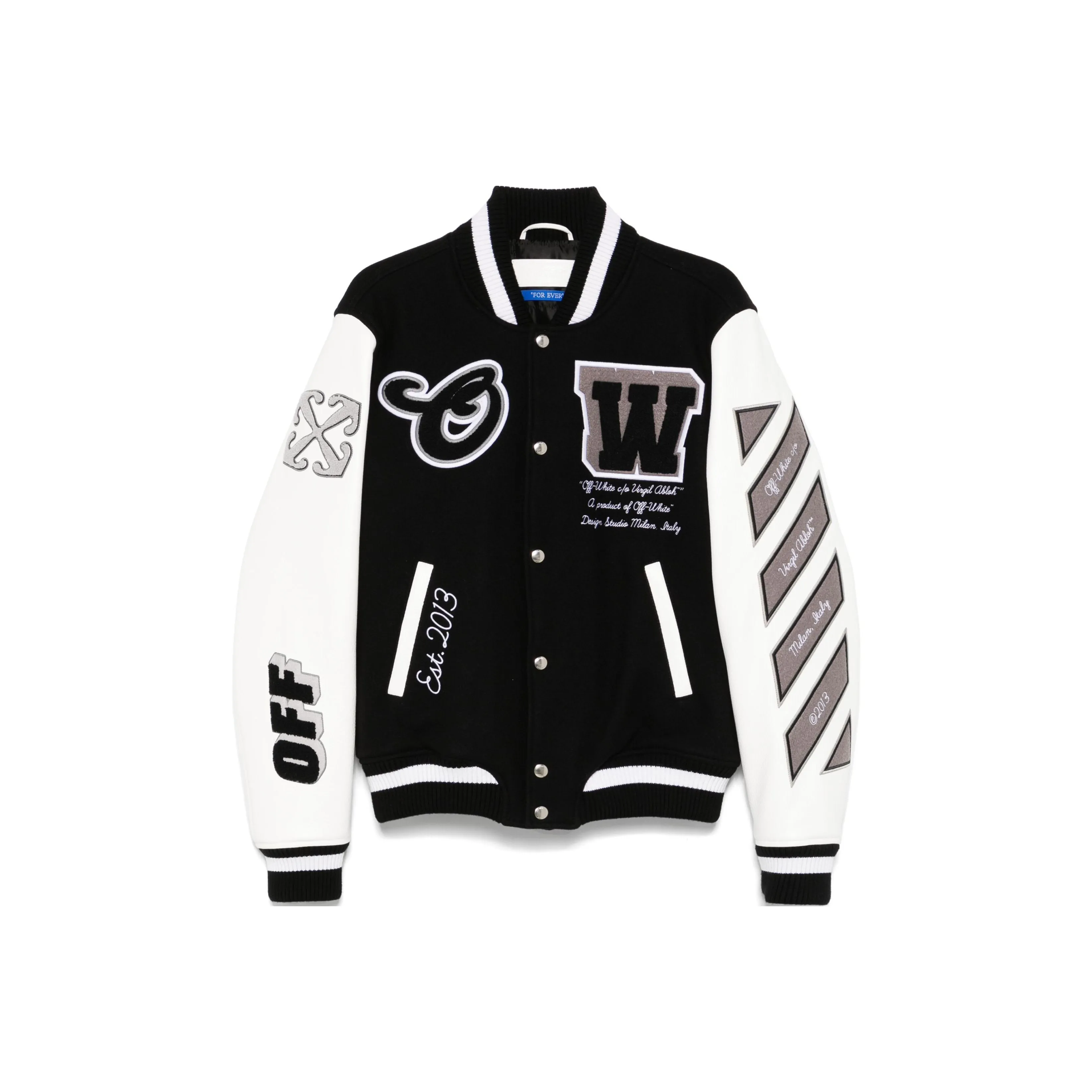 OFF WHITE Lea Applique Varsity Jacket