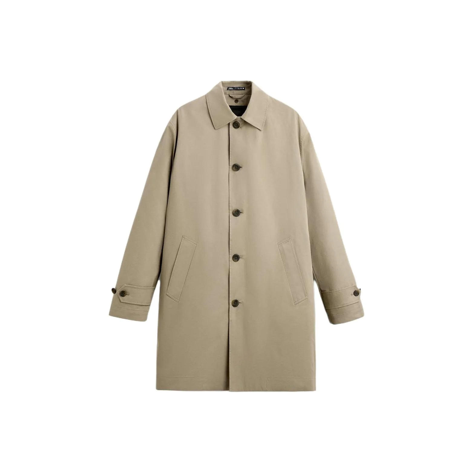 ZARA Trench Coats Men's Tan