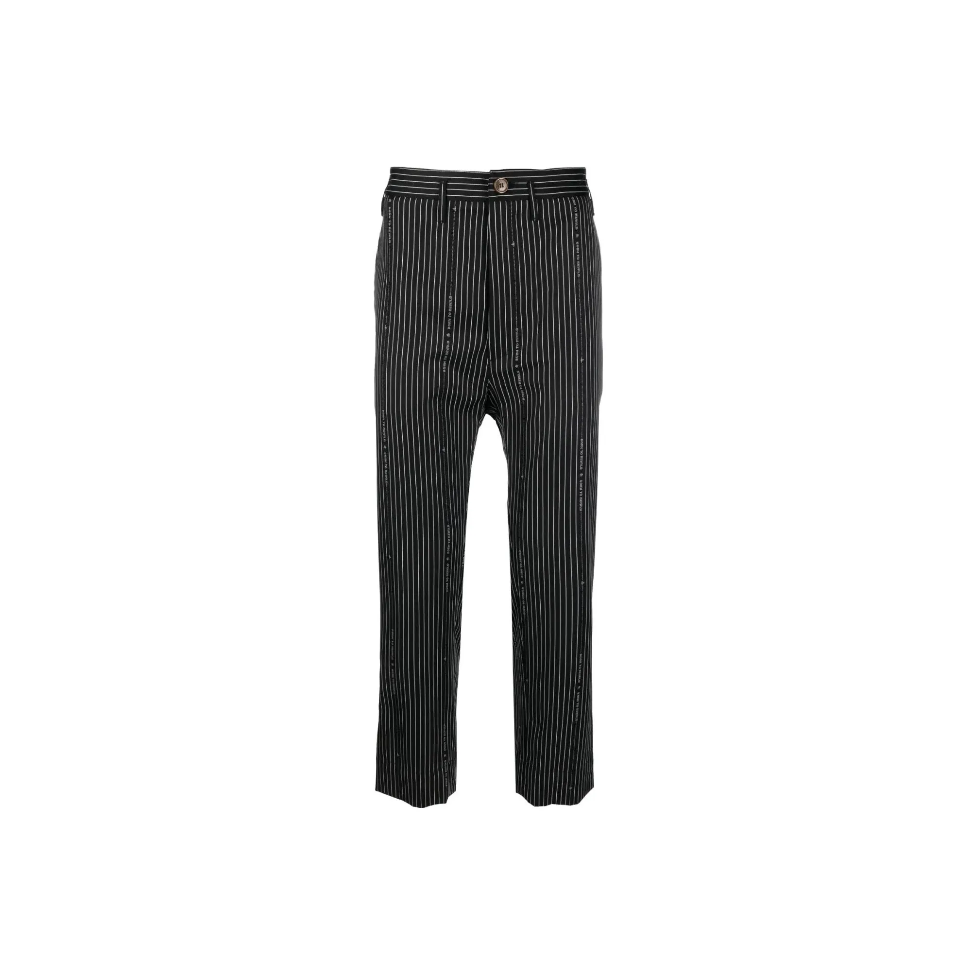 Vivienne Westwood Cruise Straight Leg Striped Cropped Trousers