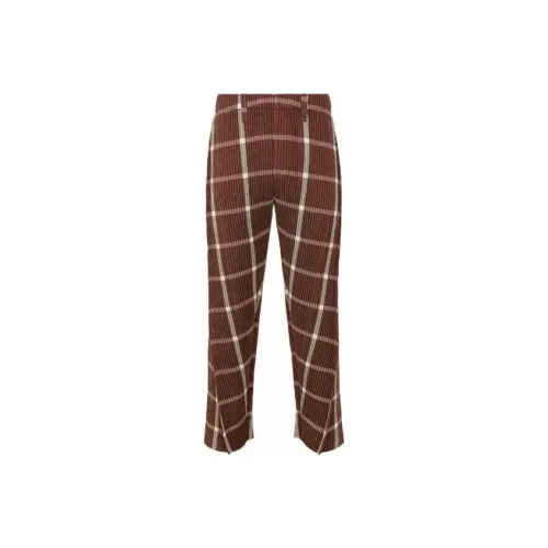 Homme Plissé Issey Miyake Красно-коричневый Мужские Повседневные Брюки