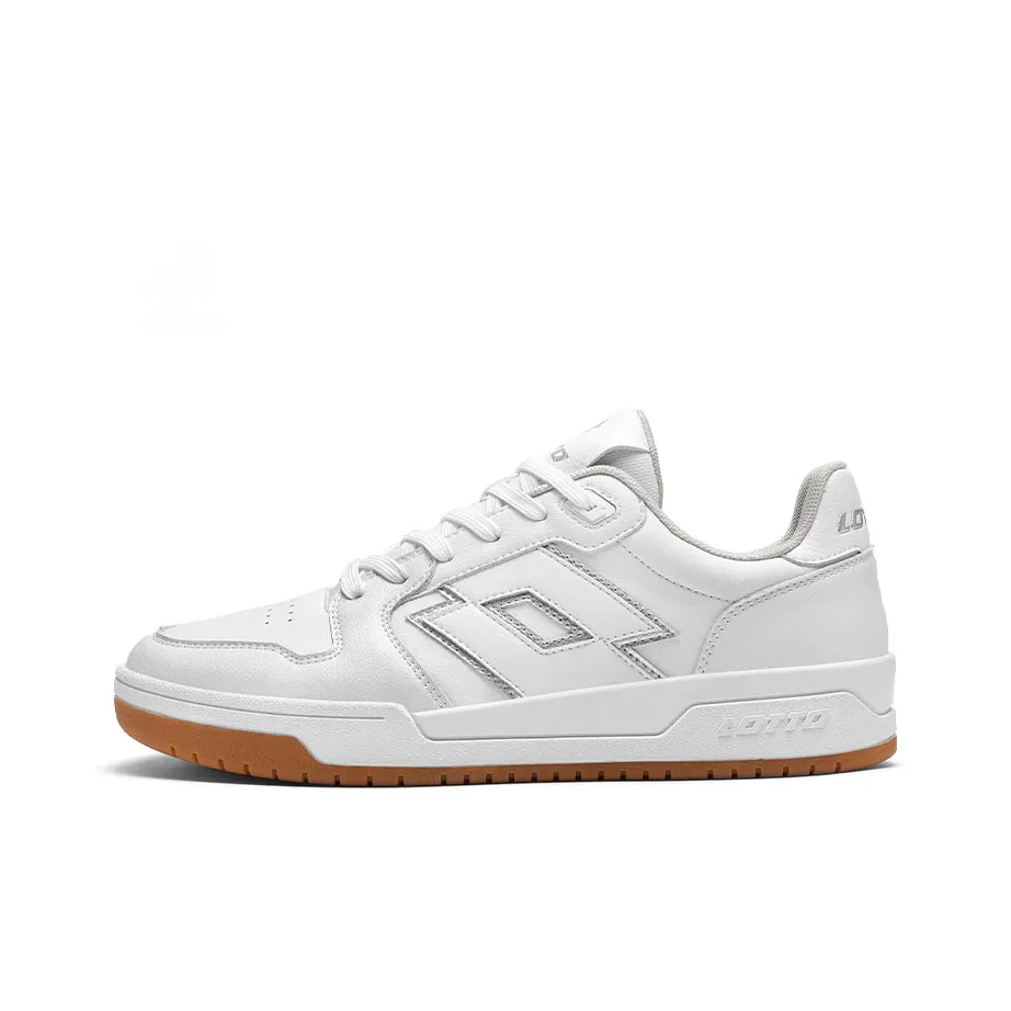 LOTTO Slip-resistant Abrasion-resistant And Balanced Low Top Skateboarding Shoes Men's White LOTTO Противоскользящие Износостойкие и Сбалансированные Низкие Кроссовки для Скейтбординга Мужские Белые