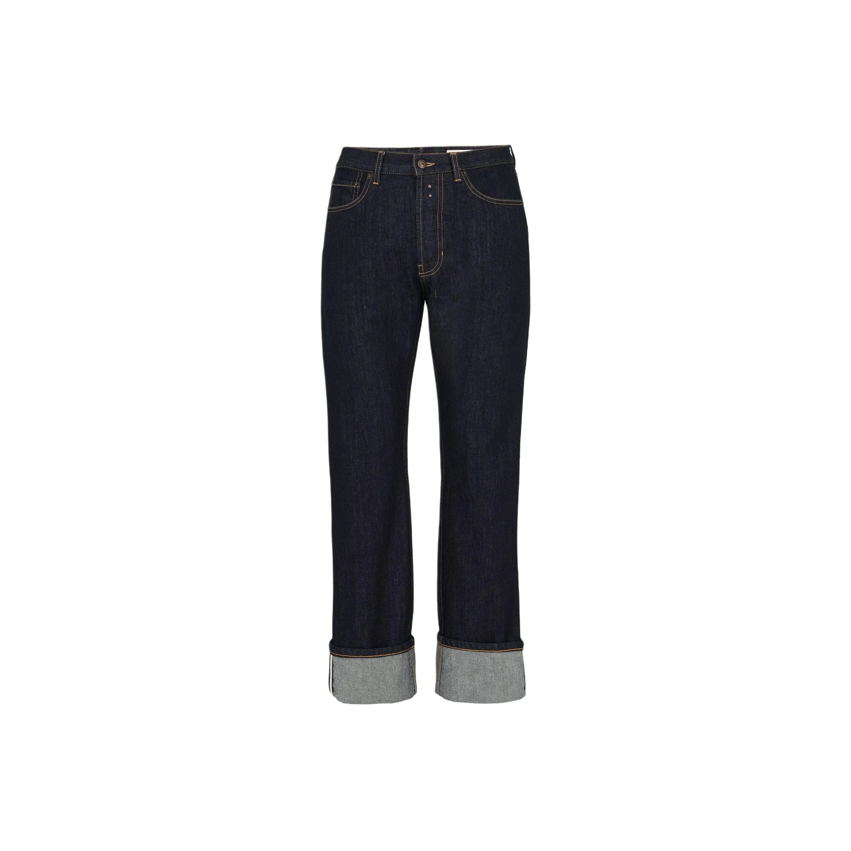 Alexander McQueen Straight Leg Turn Up Hem Jeans