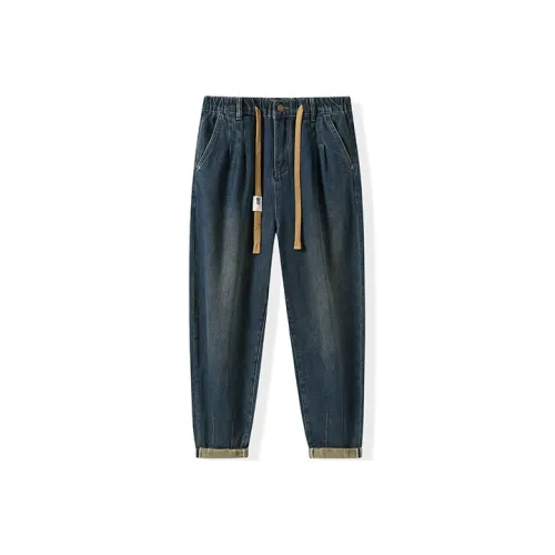 HALEBOSS Blue Мужские Джинсы
