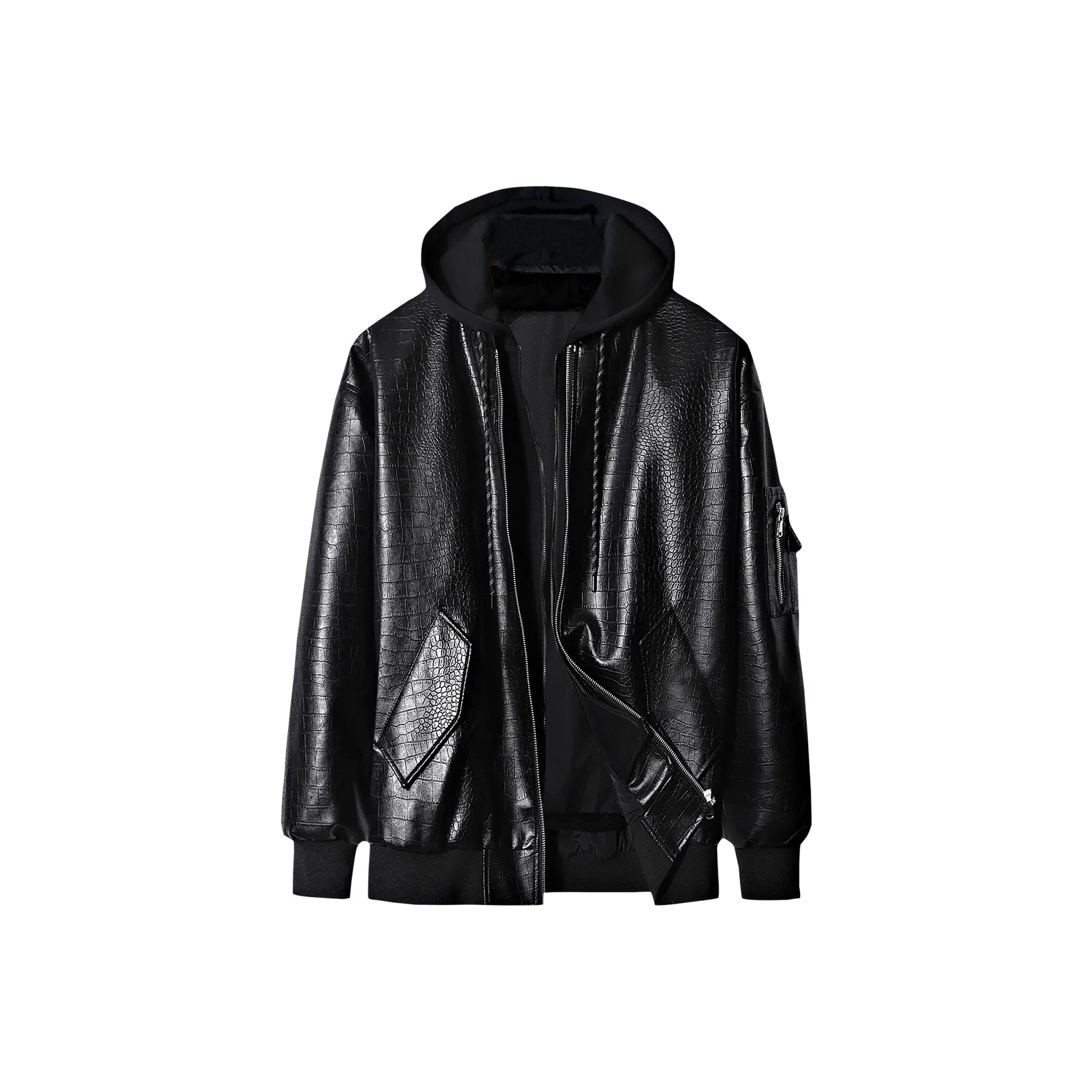 CASAMIA Leather Jacket Men's Black