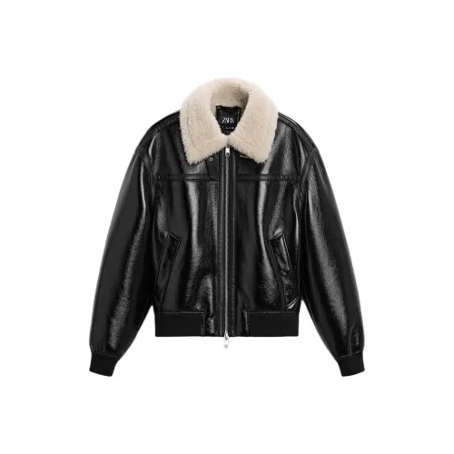 ZARA Черный Мужские Кожаные Куртки