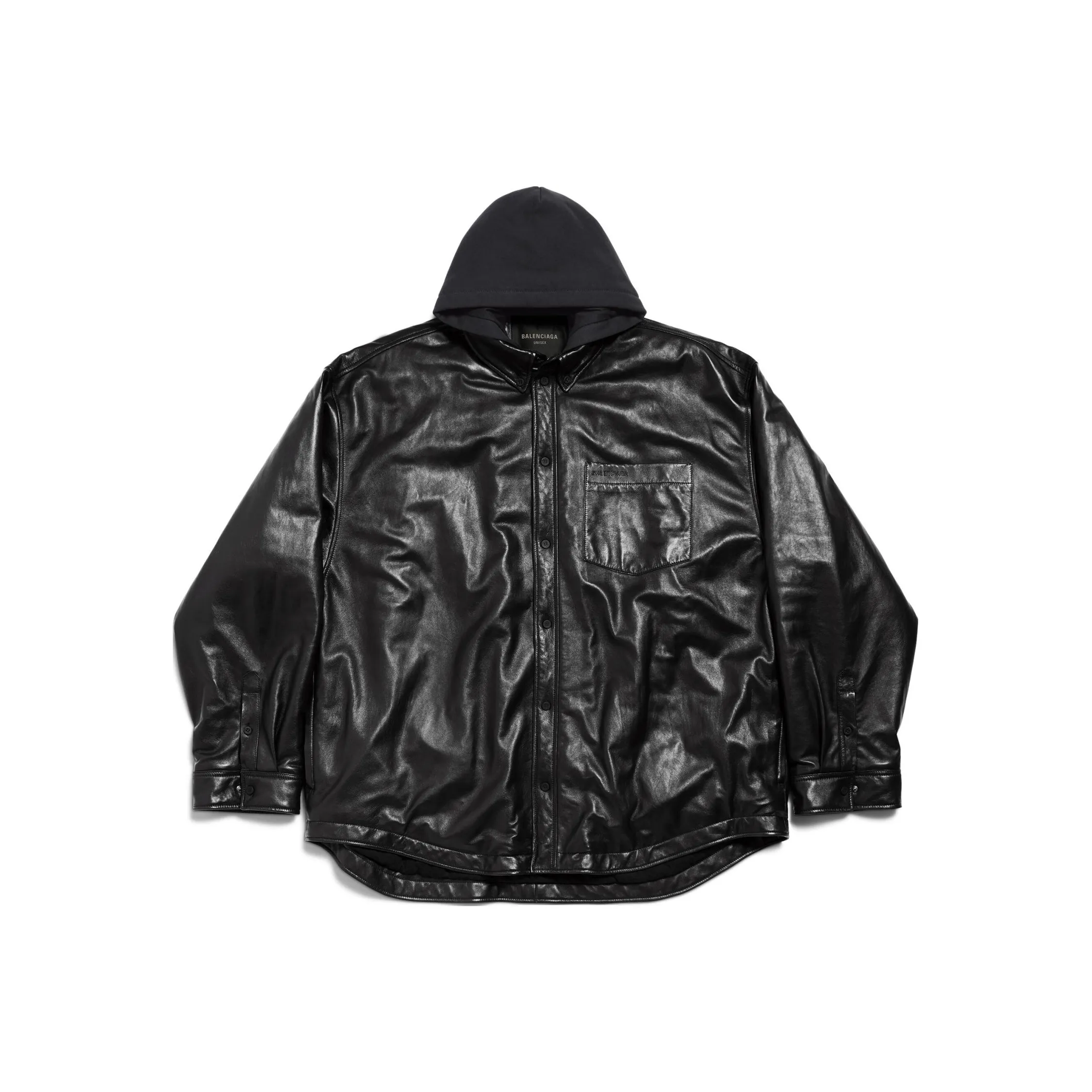Balenciaga Leather Shirt Parka