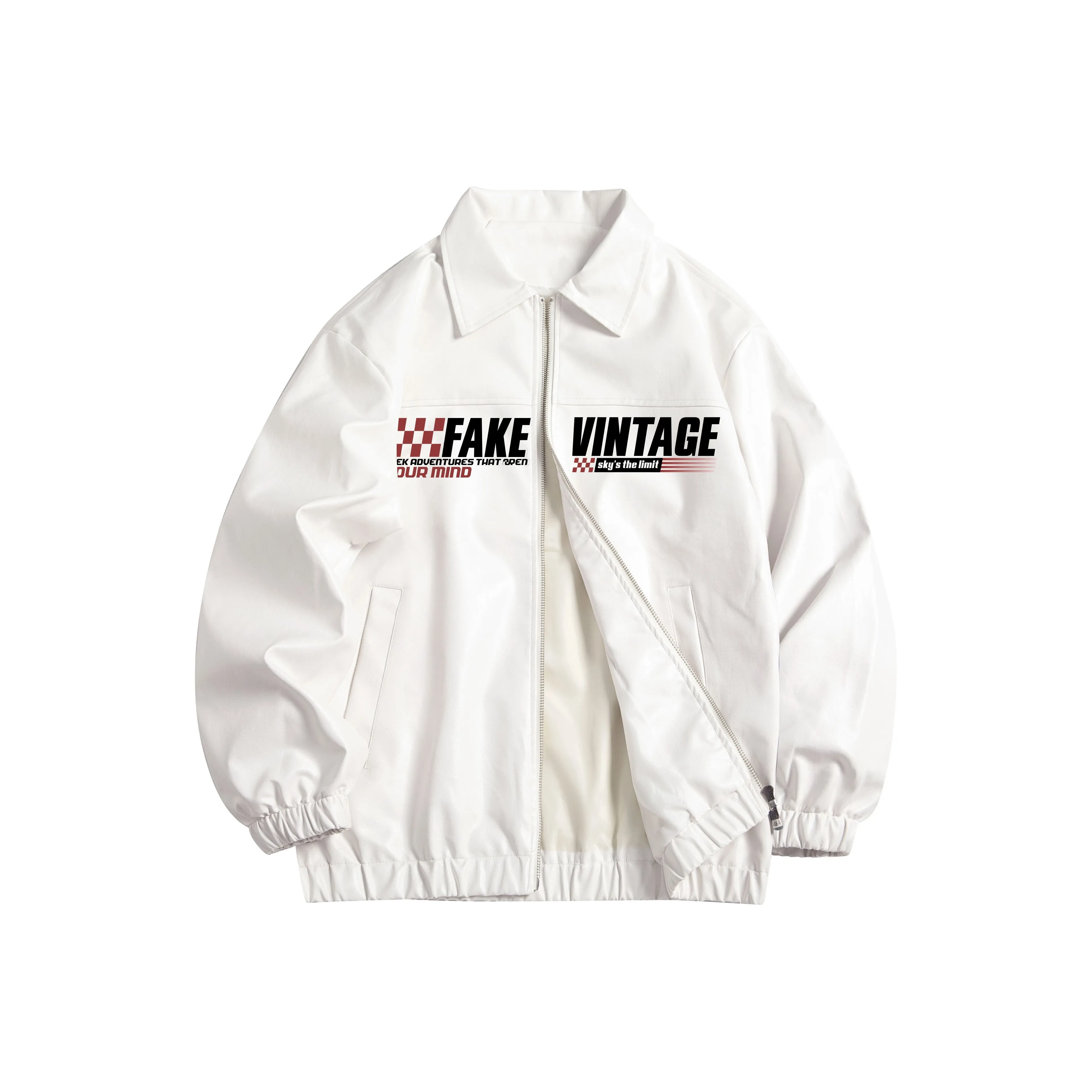 FAKE VINTAGE Кожаная куртка унисекс