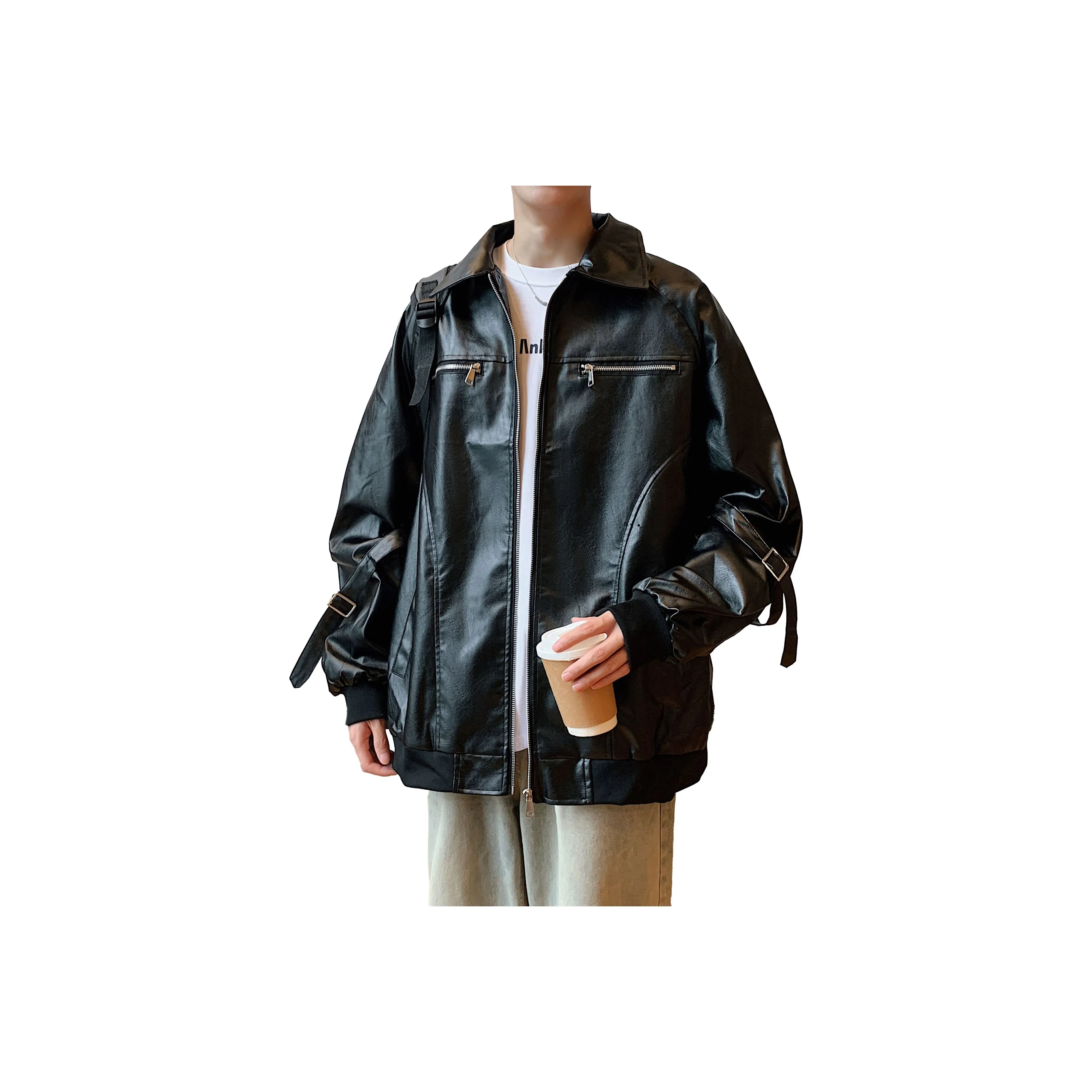 Ang2 Stu Leather Jackets fitted Unisex
