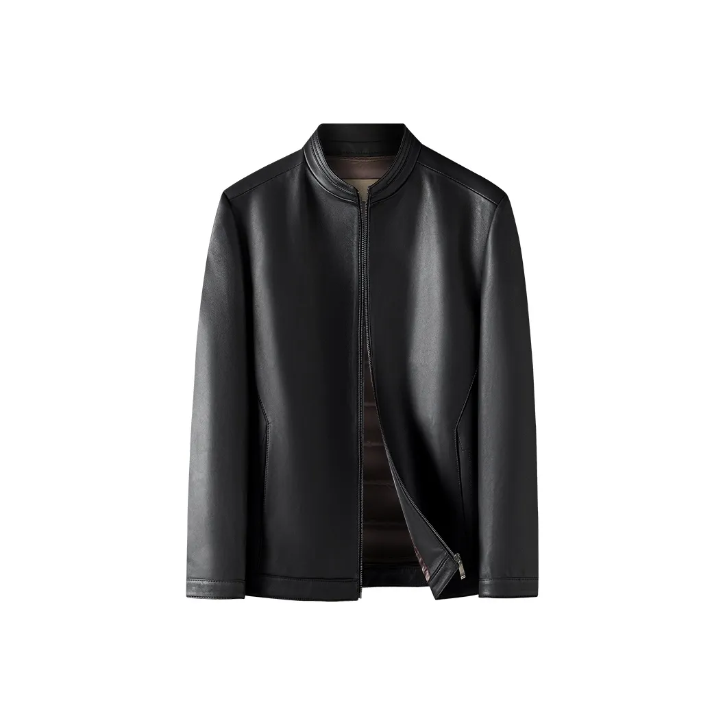 PIERRE CARDIN Кожа Куртка Мужская Черная