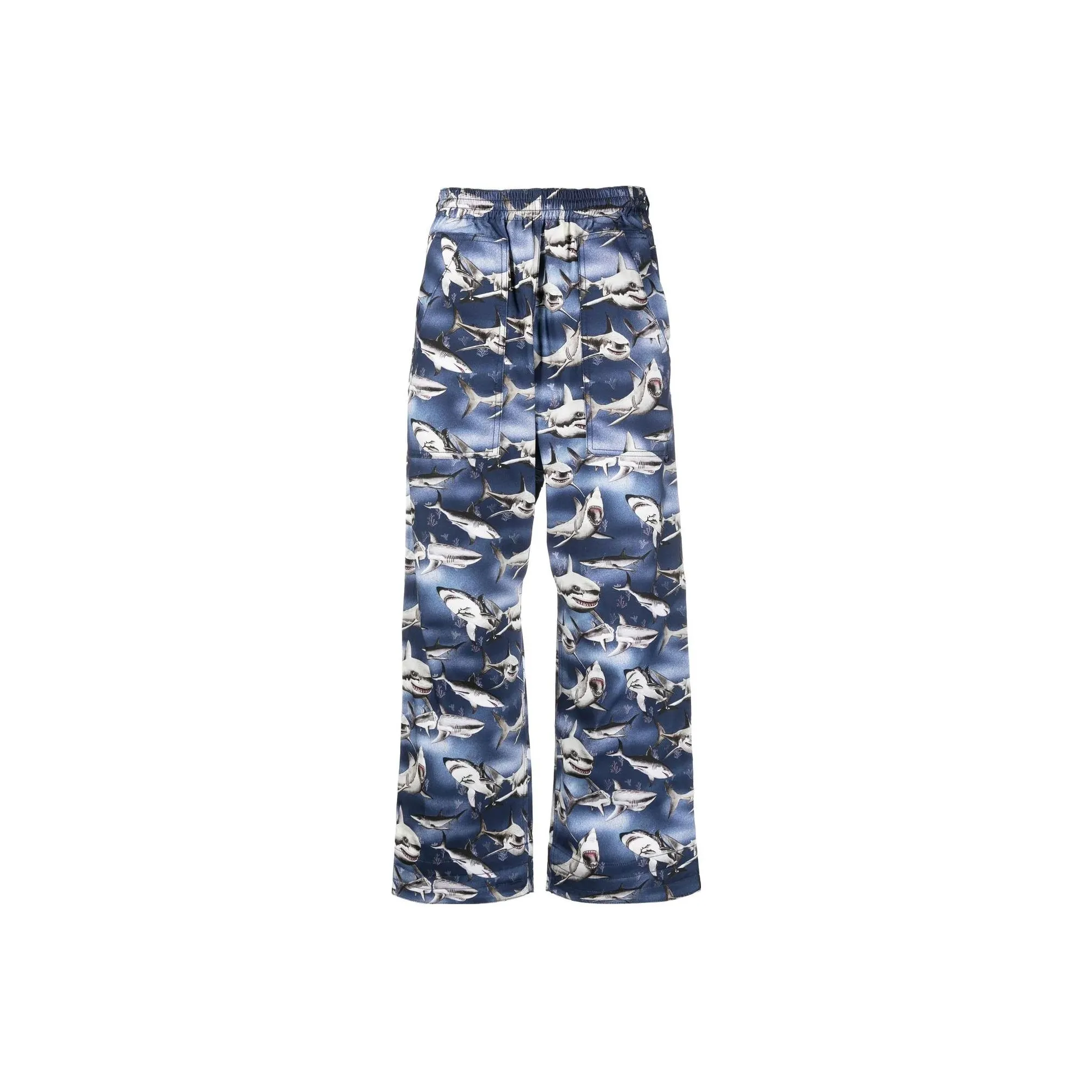 PALM ANGELS Sharks Easy Wide Leg Trousers