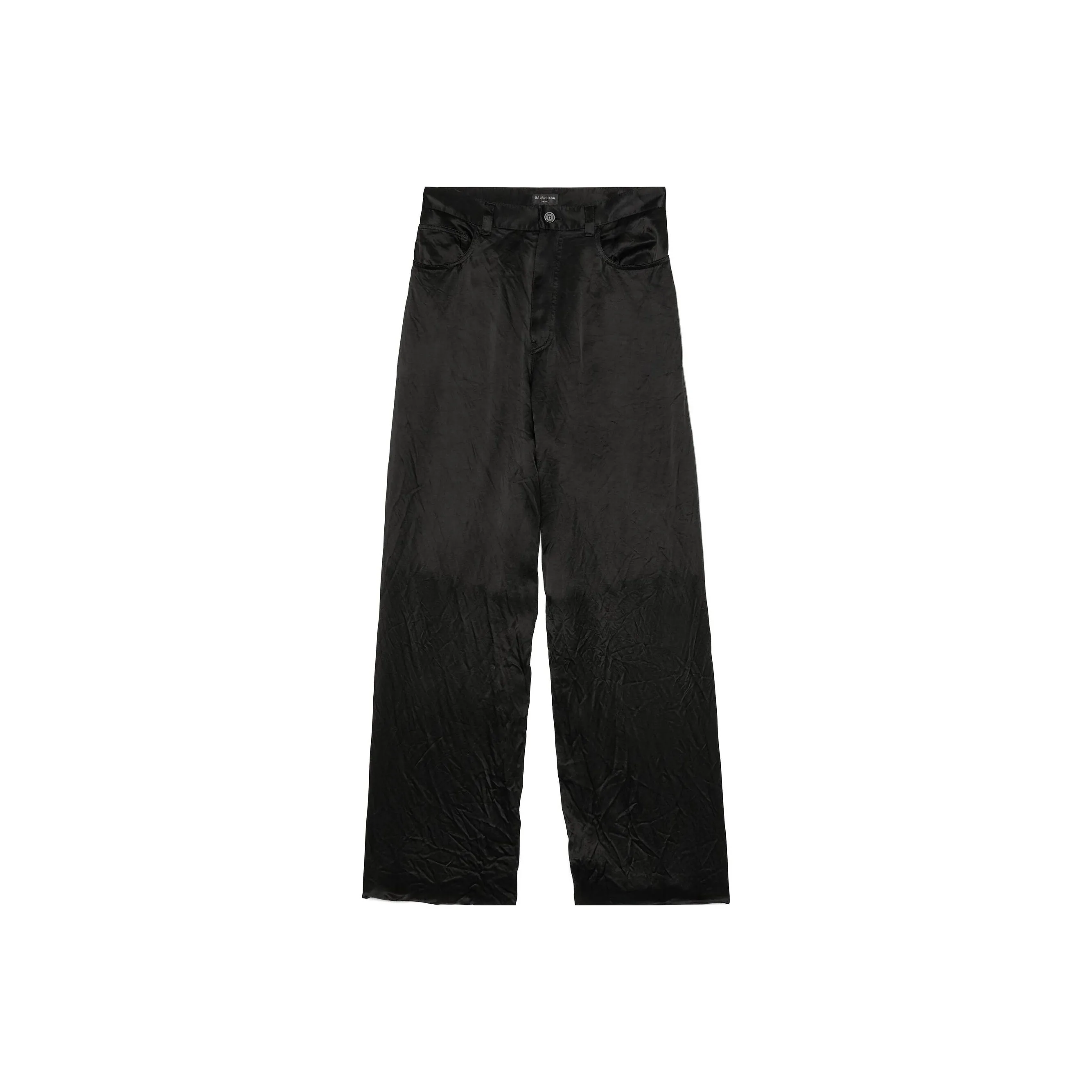 Balenciaga Crinkled finish Wide leg Trousers