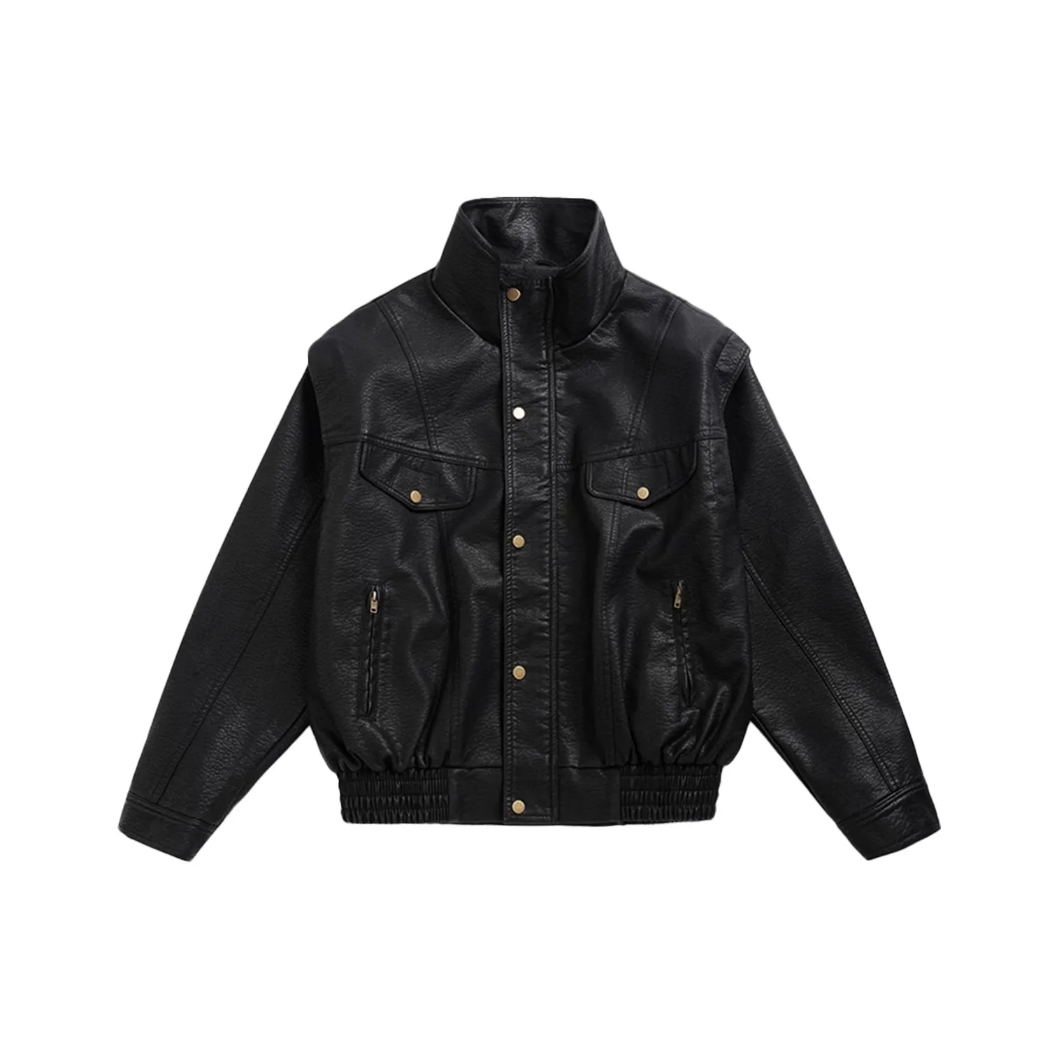 WILD LEADER Кожа Куртка Унисекс Классический черный