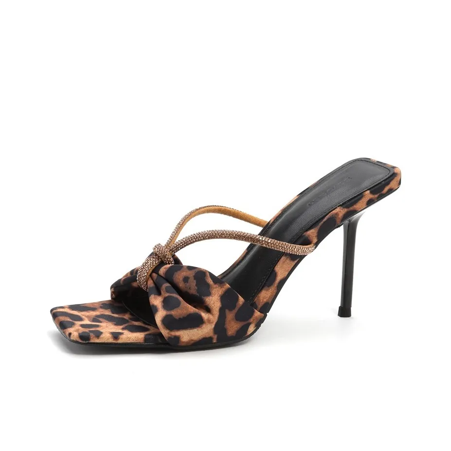 RoseDoris Резиновая подошва устойчивые слипоны женские с леопардовым принтом