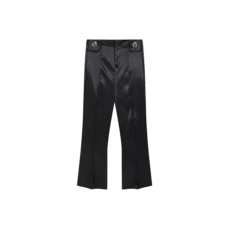 A Chock Flared Pants Casual Pants Unisex Black