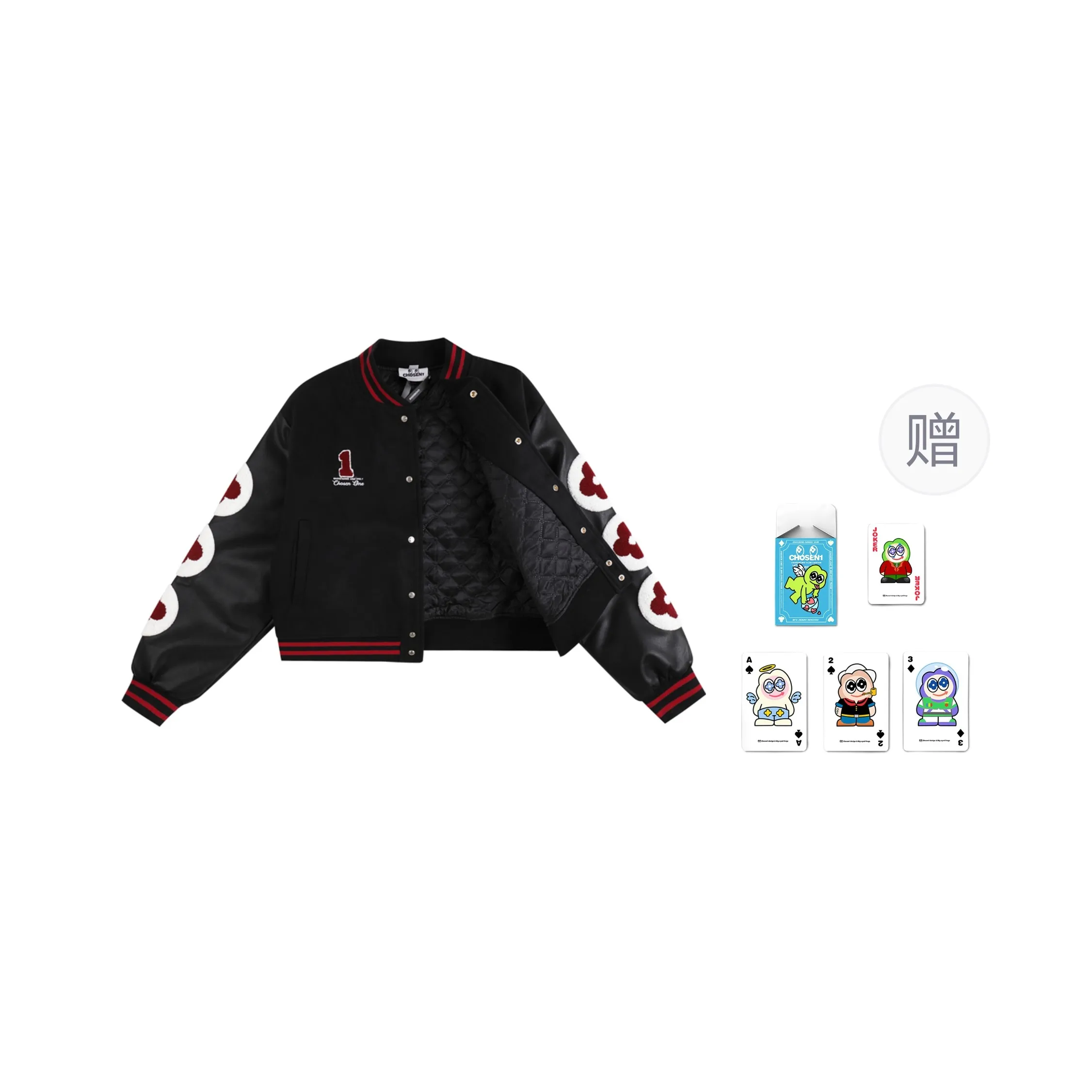 CHOSEN1 CH Baseball Jacket Unisex Wine Color Scheme