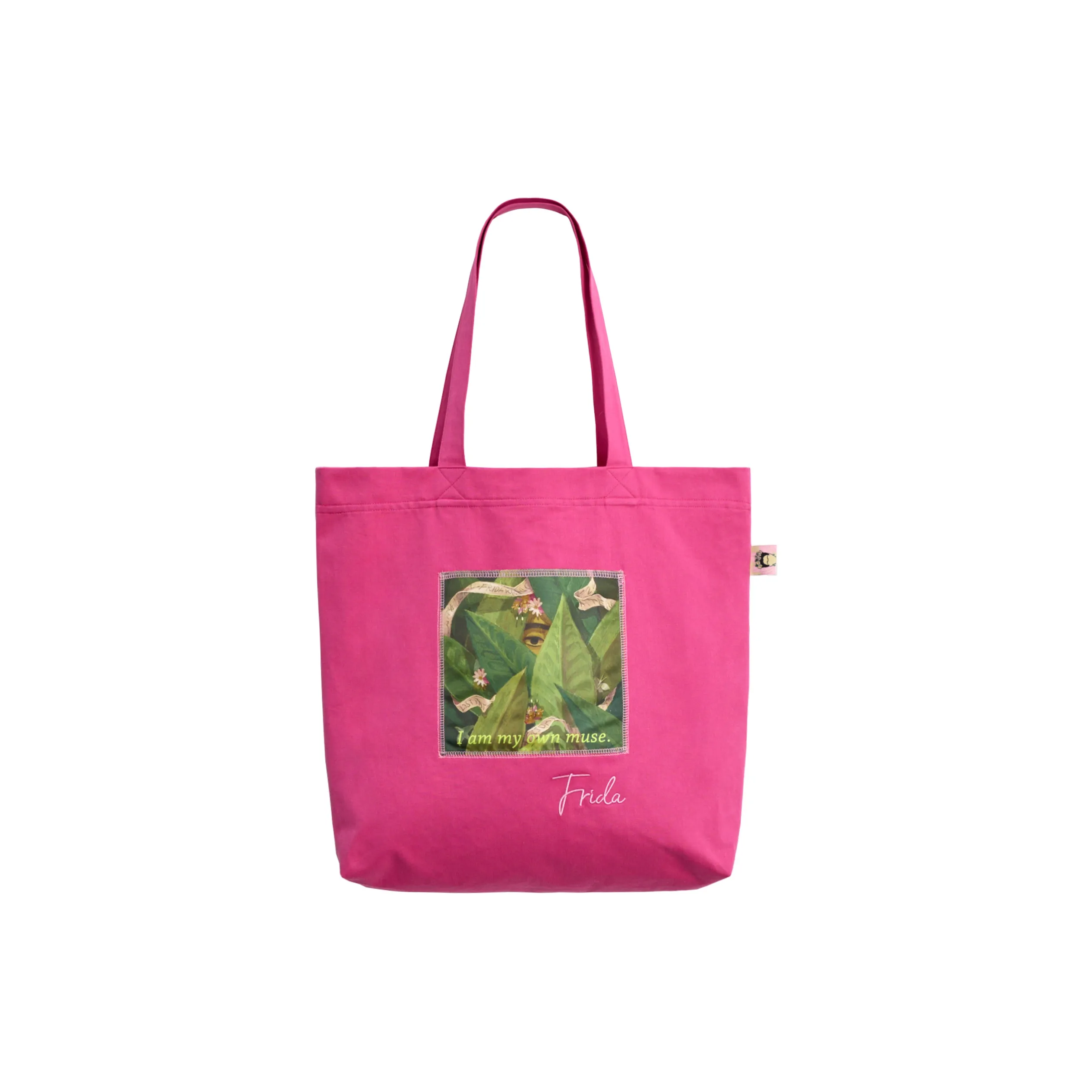 LOST PATTERN Хлопок Сумка-тоут Сумка через плечо Стандартная Унисекс Hibiscus Розовый Тропический Зеленый