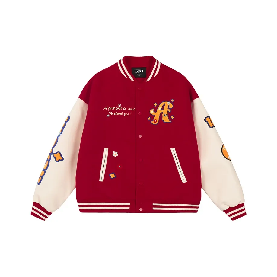 A Chock Baseball Jacket Unisex Red