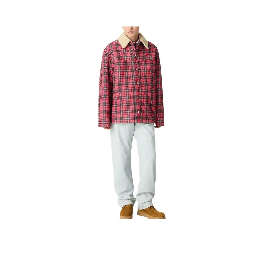 Bottega Veneta Leather Jackets Men Red