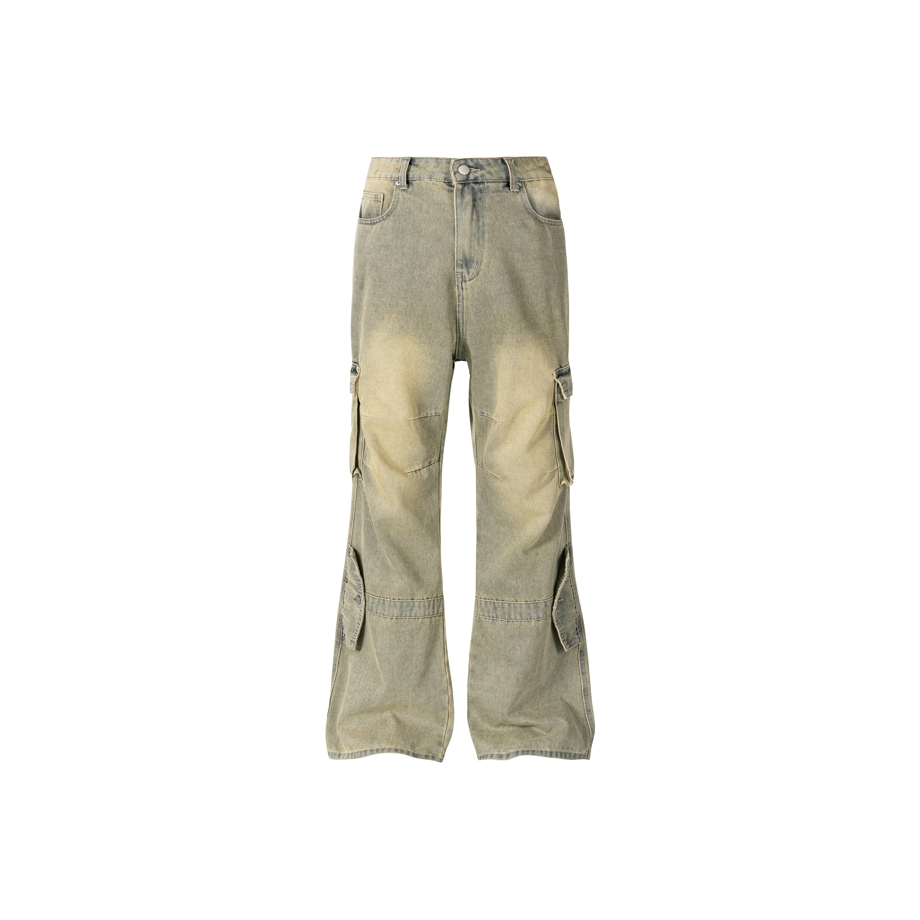 XINYINSU Cargo Pants Unisex Yellow Mud