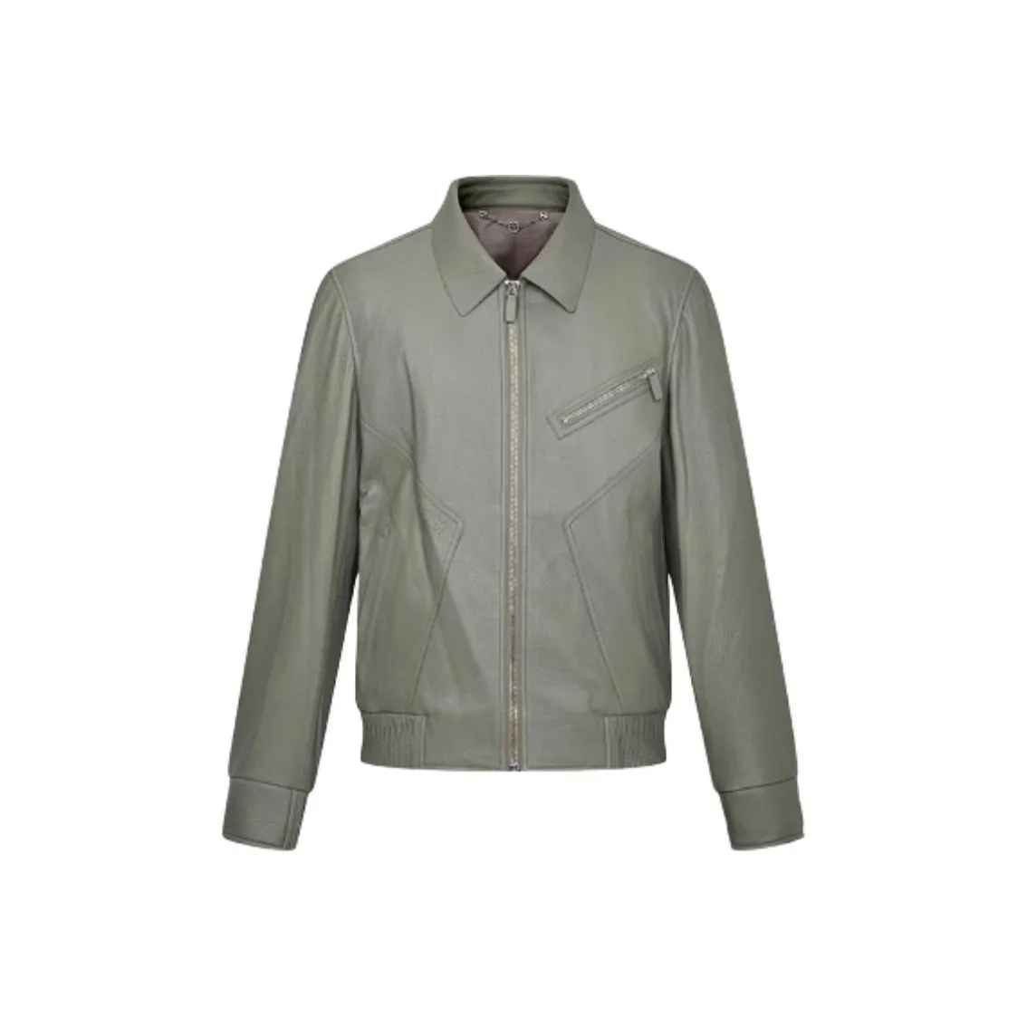 RARE Leather Jacket Men's Gray Green
