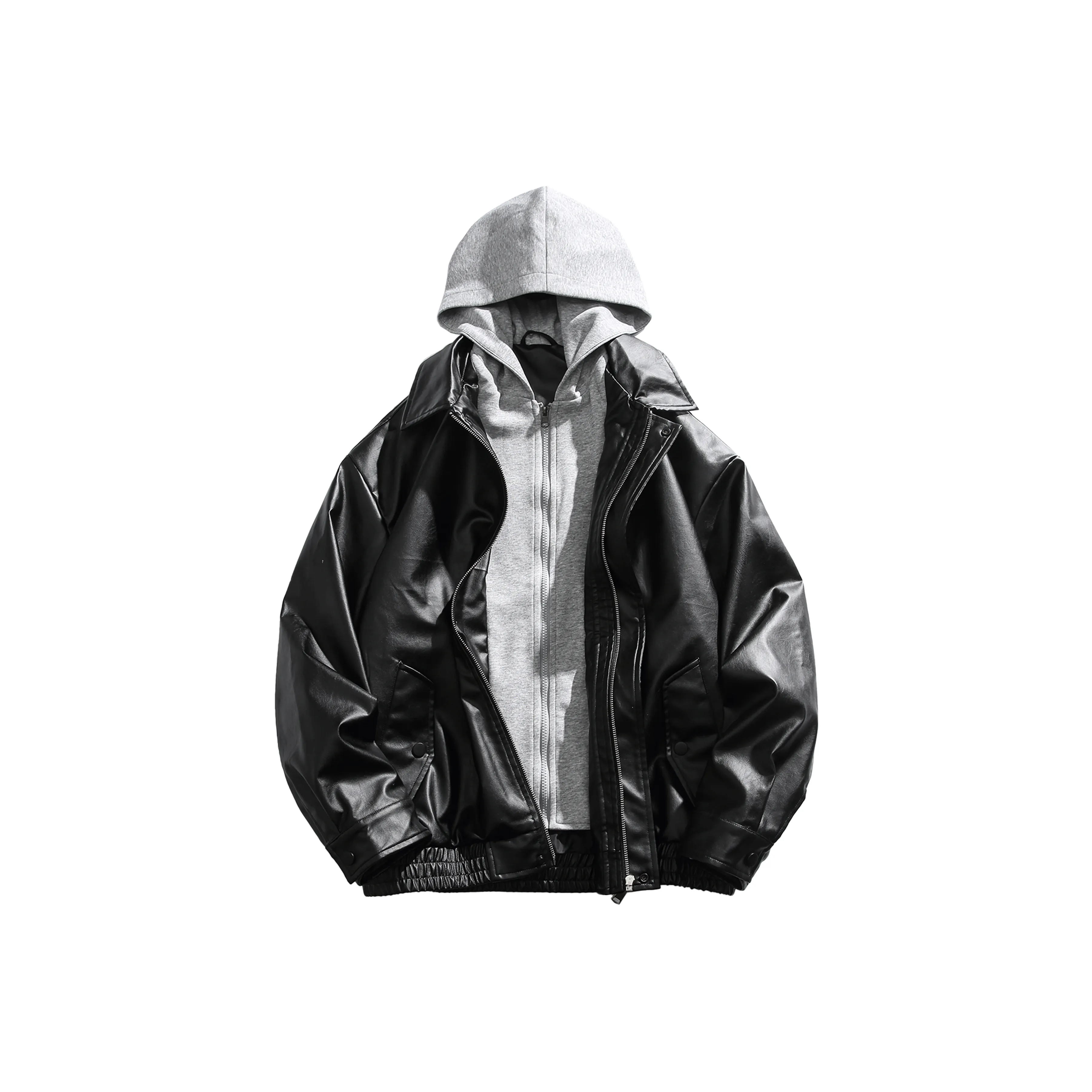 Goods Engraving Leather Jacket Unisex