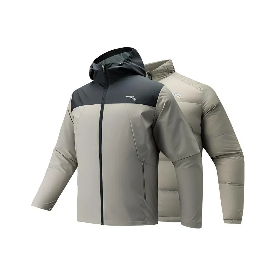 ANTA Variety Тренировки Коллекция Пуховик Мужской Цвет Дубовый Хаки Темно-Коричневый Серый