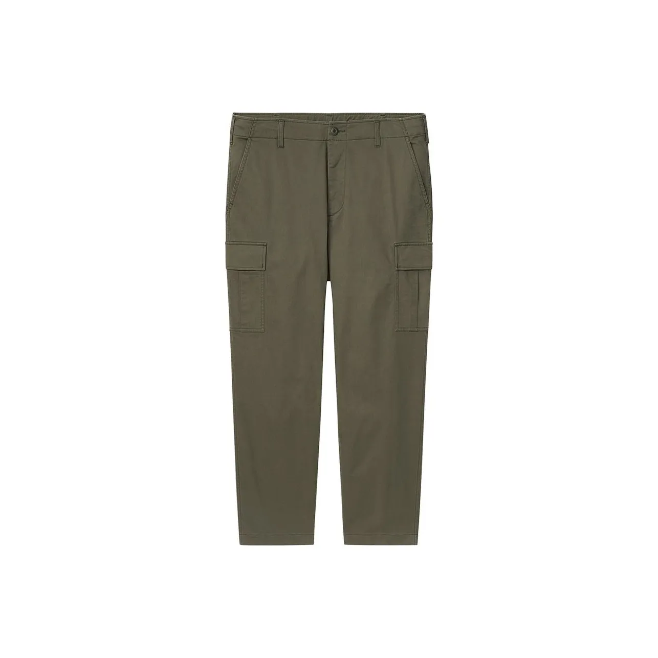 UNIQLO Повседневные брюки Мужские Темно-оливковые